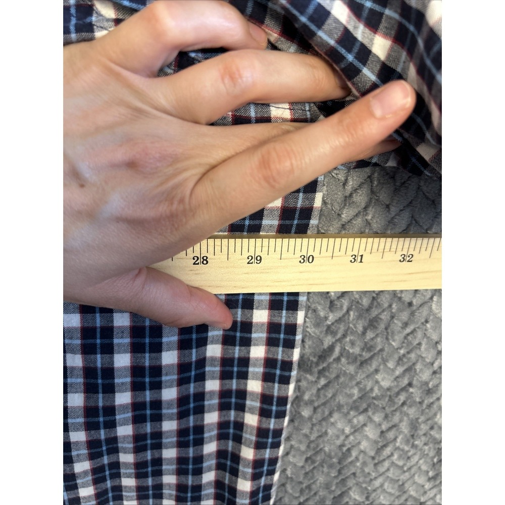 Wrangler Rugged Wear Shirt Men 3XLT Blue Plaid Button Up Short Sleeve Work - Picture 5 of 6